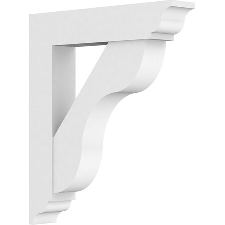 Ekena Millwork Standard Carmel Architectural Grade PVC Bracket With Traditional Ends, 5"W x 24"D x 32"H BKTP05X24X32CAR01